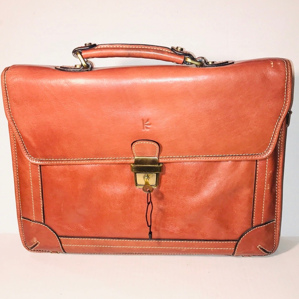 Ellington Leather Lockable Briefcase Messenger Bag - image 1